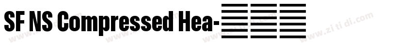 SF NS Compressed Hea字体转换